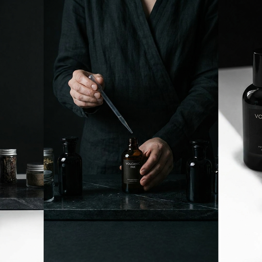 Anthonny Villegas en su taller de perfumería en Heredia